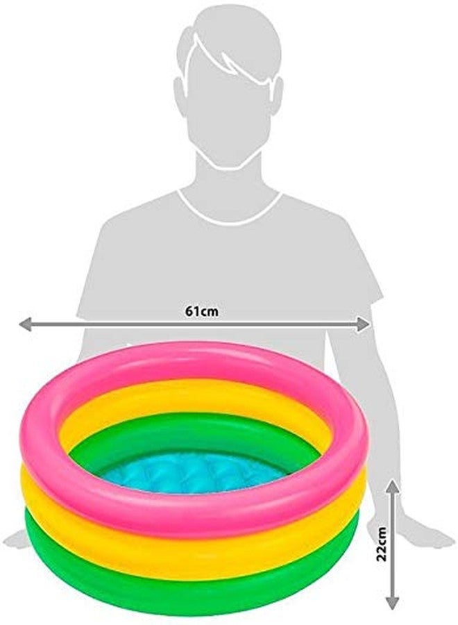 VWretails® Kid's Inflatable Baby Round Bath Tub Pool, 2ft, Water Sunset Pool, Age1-3 Years (Multicolour) - Image 2